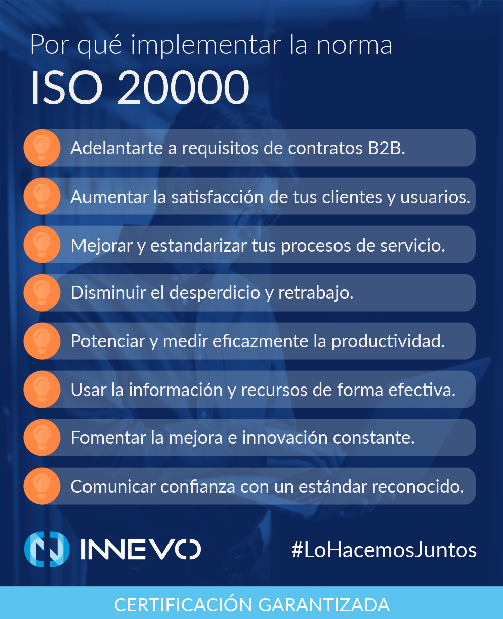 Beneficios de implementar la norma ISO 20000 en las empresas de TI. Certificación ISO 20000.